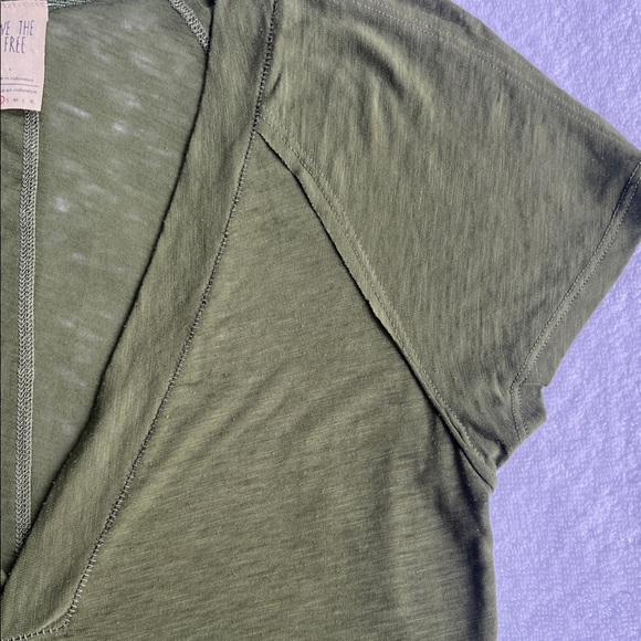 Free People We The Free V-Neck Clementine Tee - Picture 6 of 8